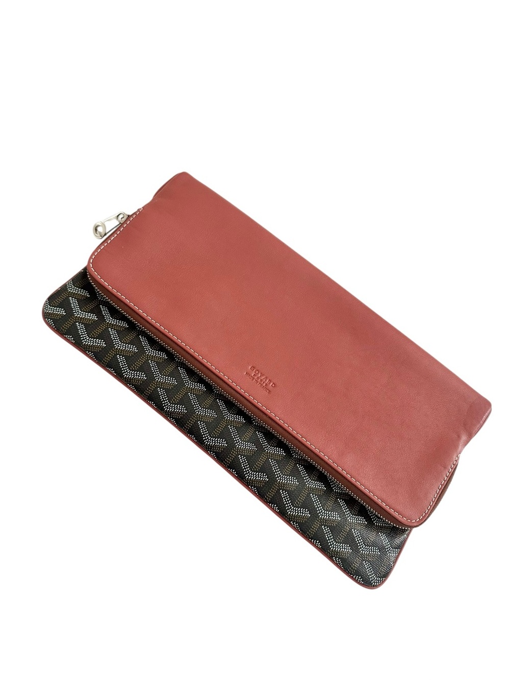 Sainte Marie MM Foldable Clutch Bag St Louis Black Tan